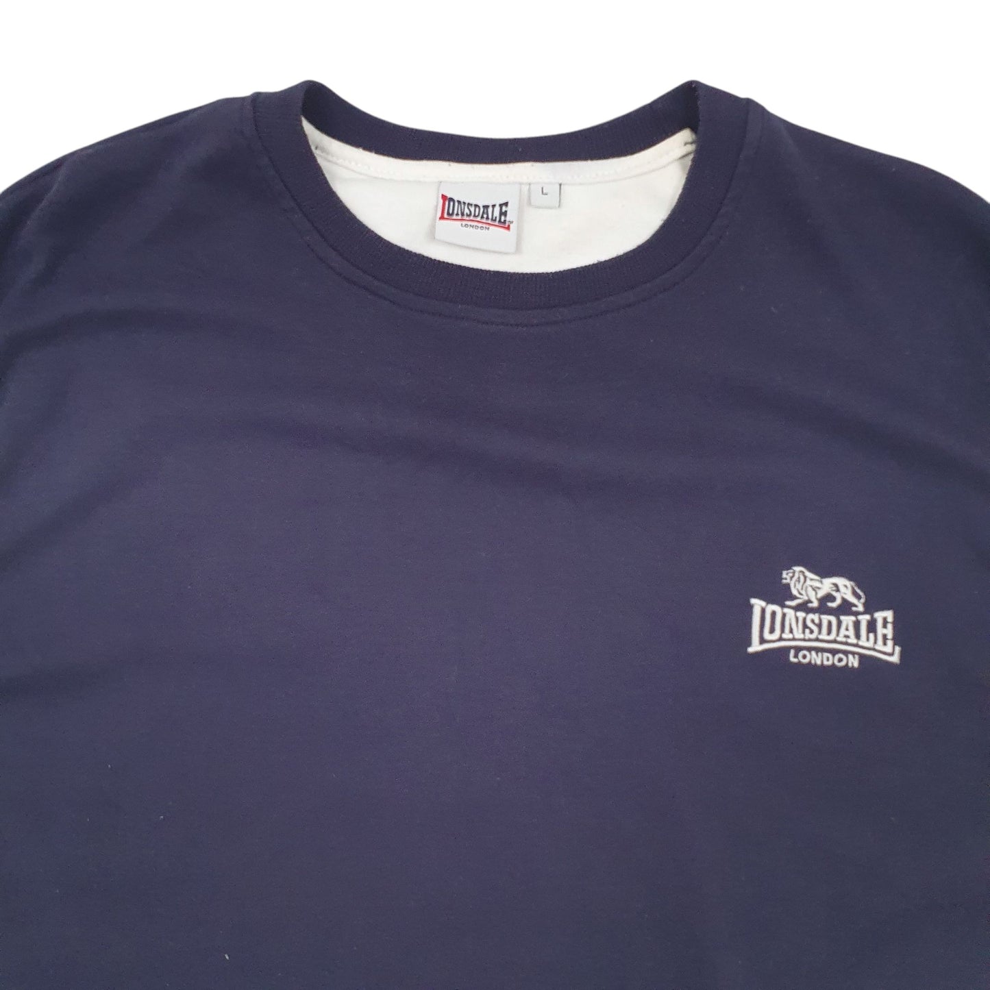Mens Navy Lonsdale Vest Short Sleeve T Shirt
