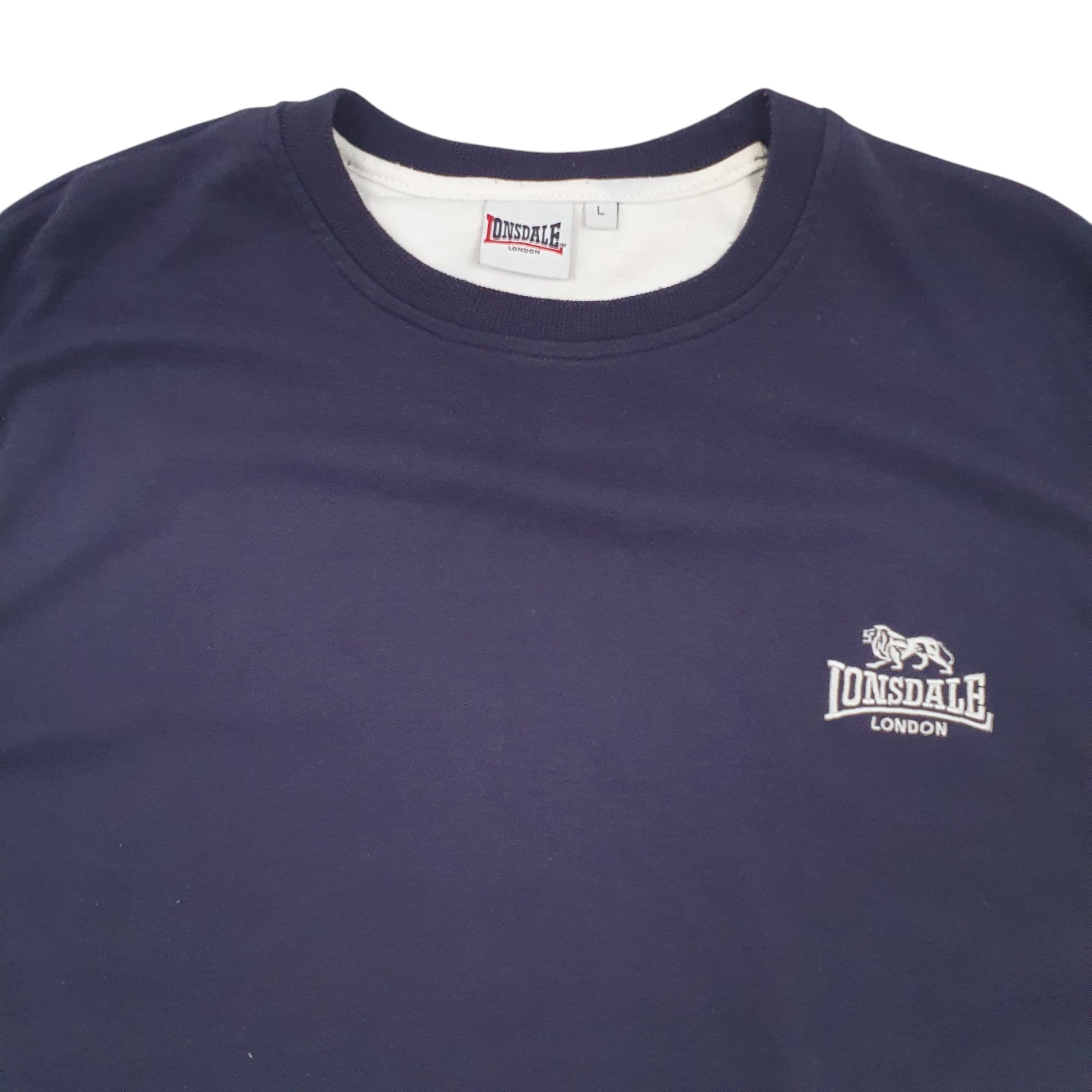 Mens Navy Lonsdale Vest Short Sleeve T Shirt