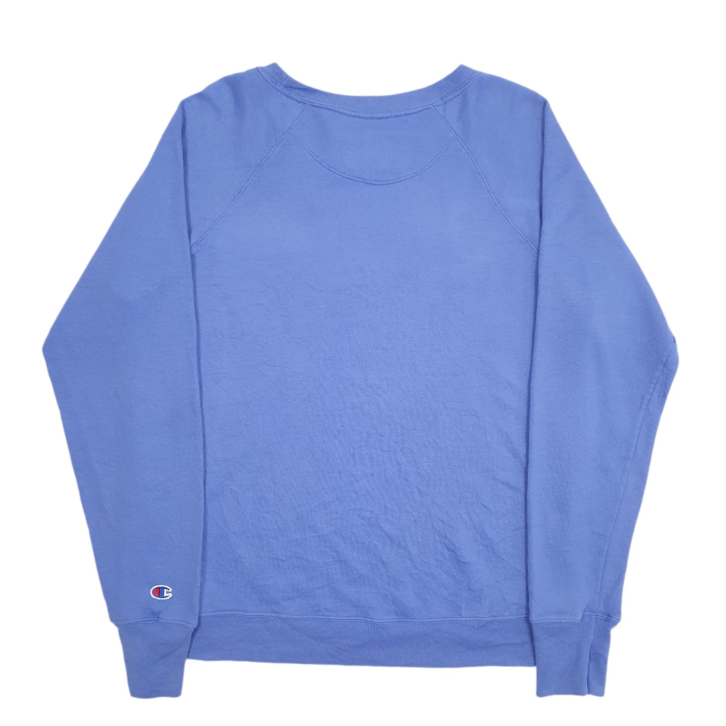 Mens Blue Champion Spellout Crewneck Jumper