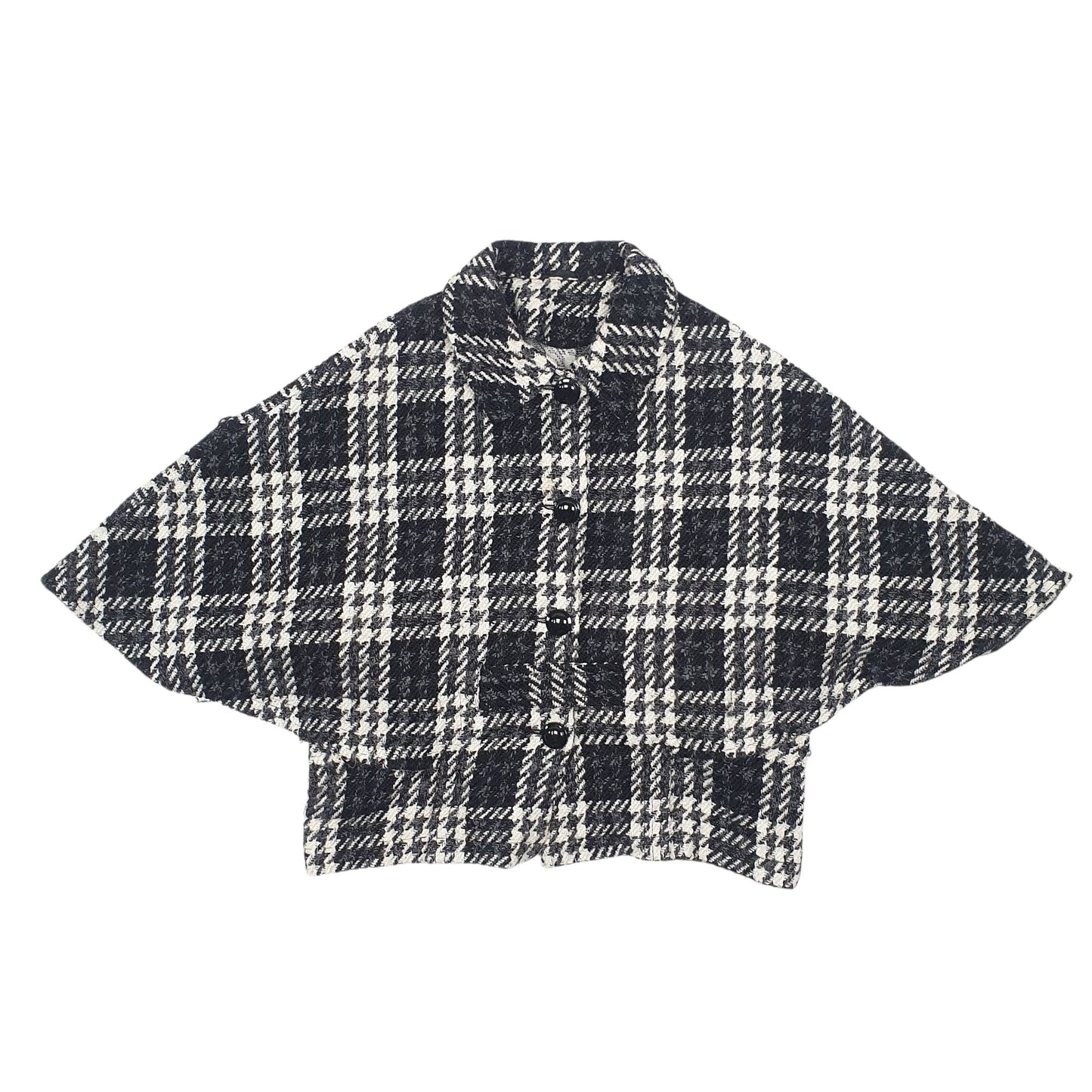 Womens Black Unbranded Poncho  Coat