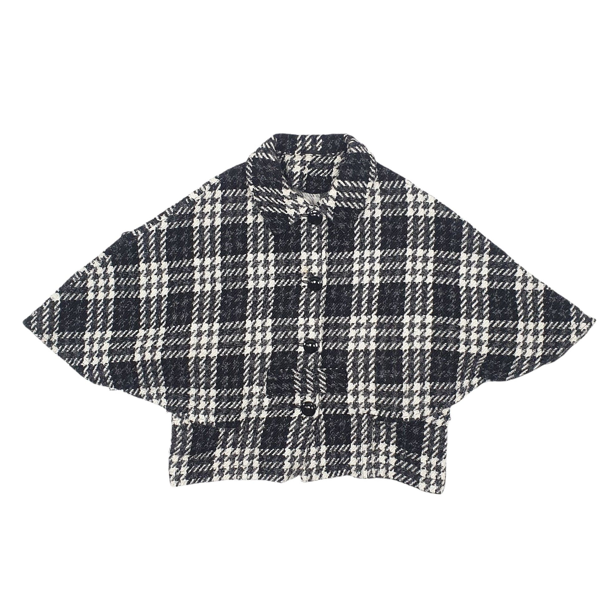 Womens Black Unbranded Poncho  Coat