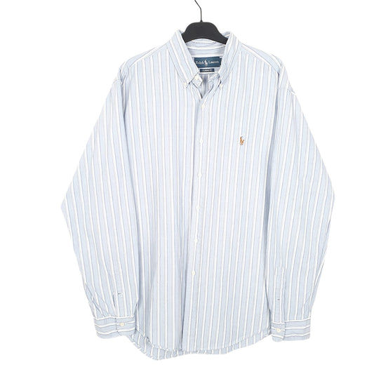 Mens Blue Ralph Lauren Oxford Long Sleeve Shirt