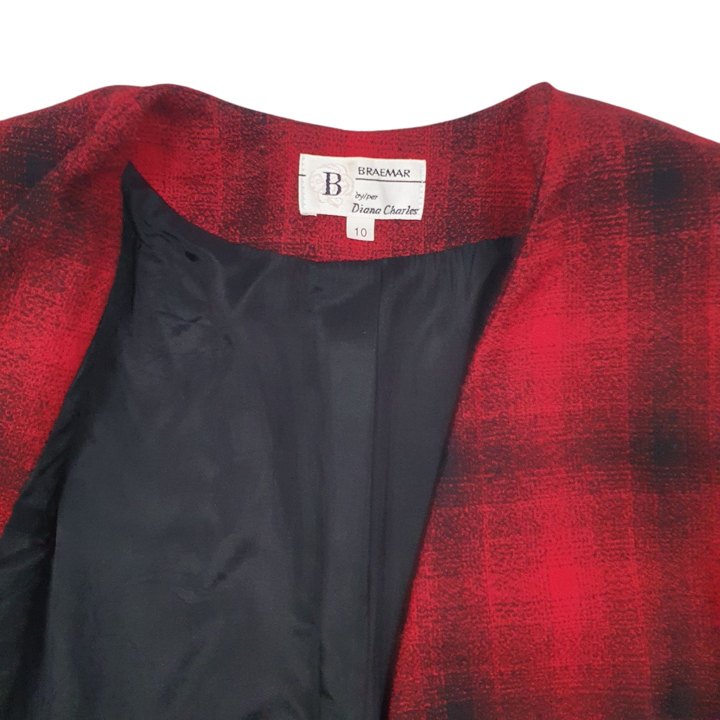 Womens Red Braemar Plaid Hoodie Coat