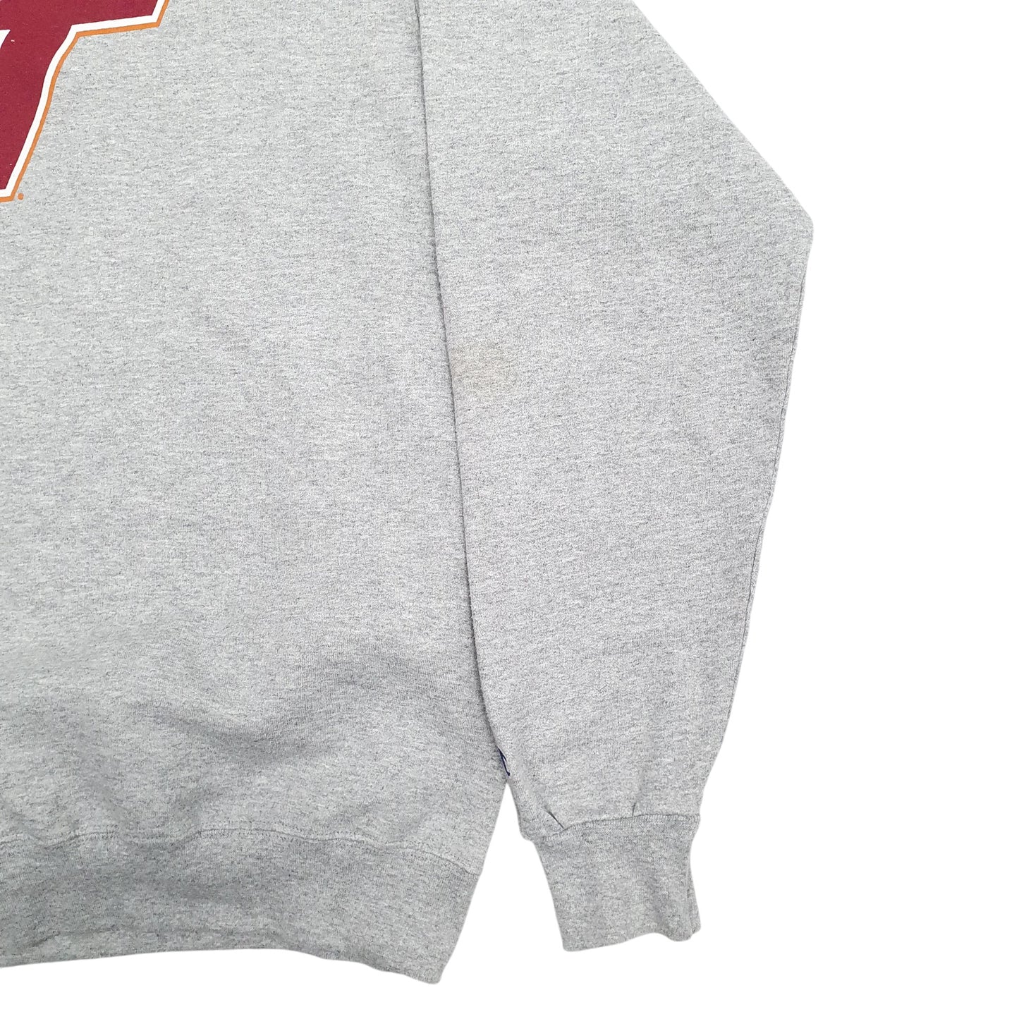 Mens Grey Champion VT Spellout Crewneck Jumper