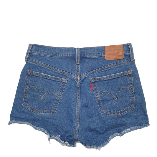 Womens Blue Levis 501 Jorts Denim Shorts