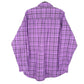 Mens Purple Penguin Club Plaid Long Sleeve Shirt