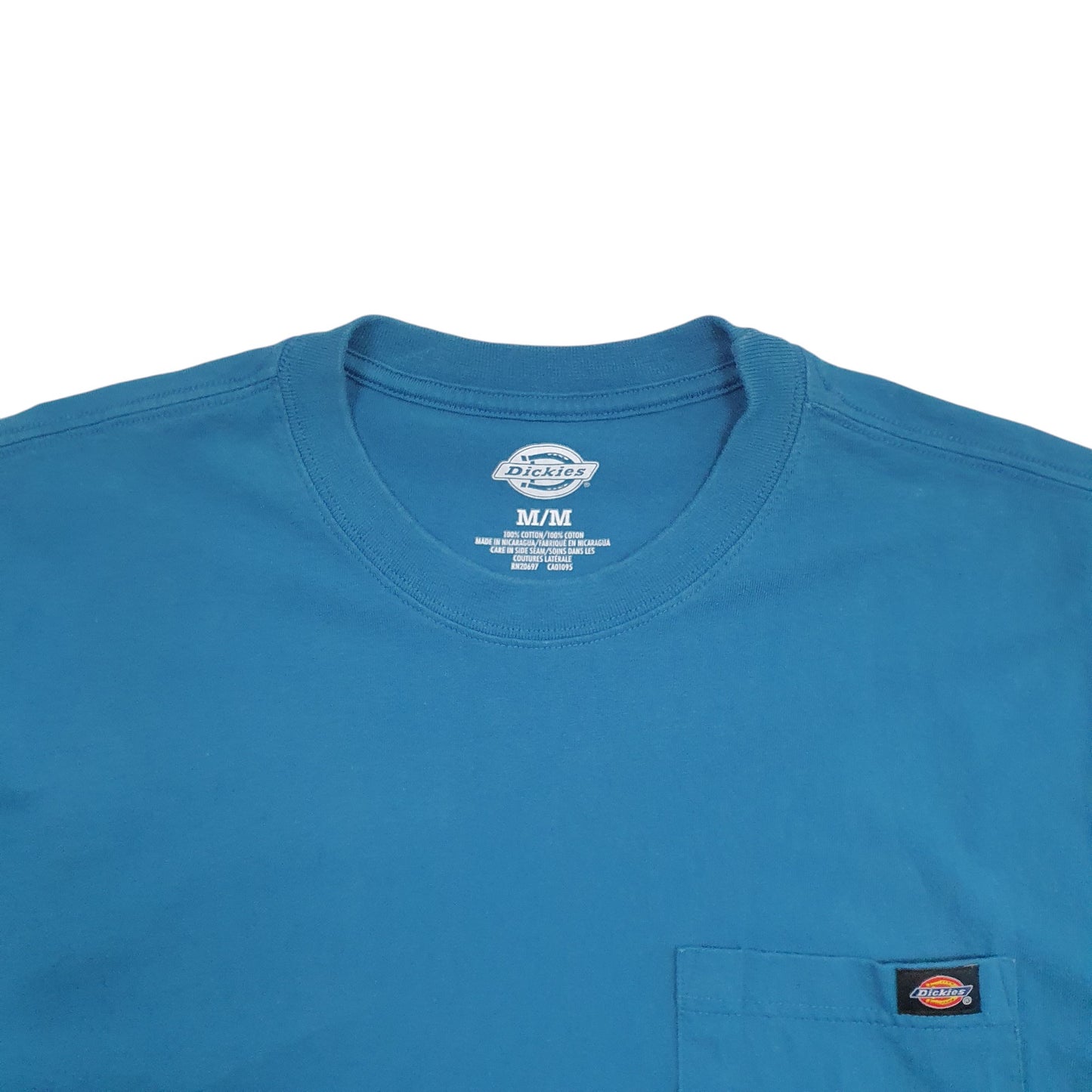 Mens Blue Dickies Pocket Short Sleeve T Shirt