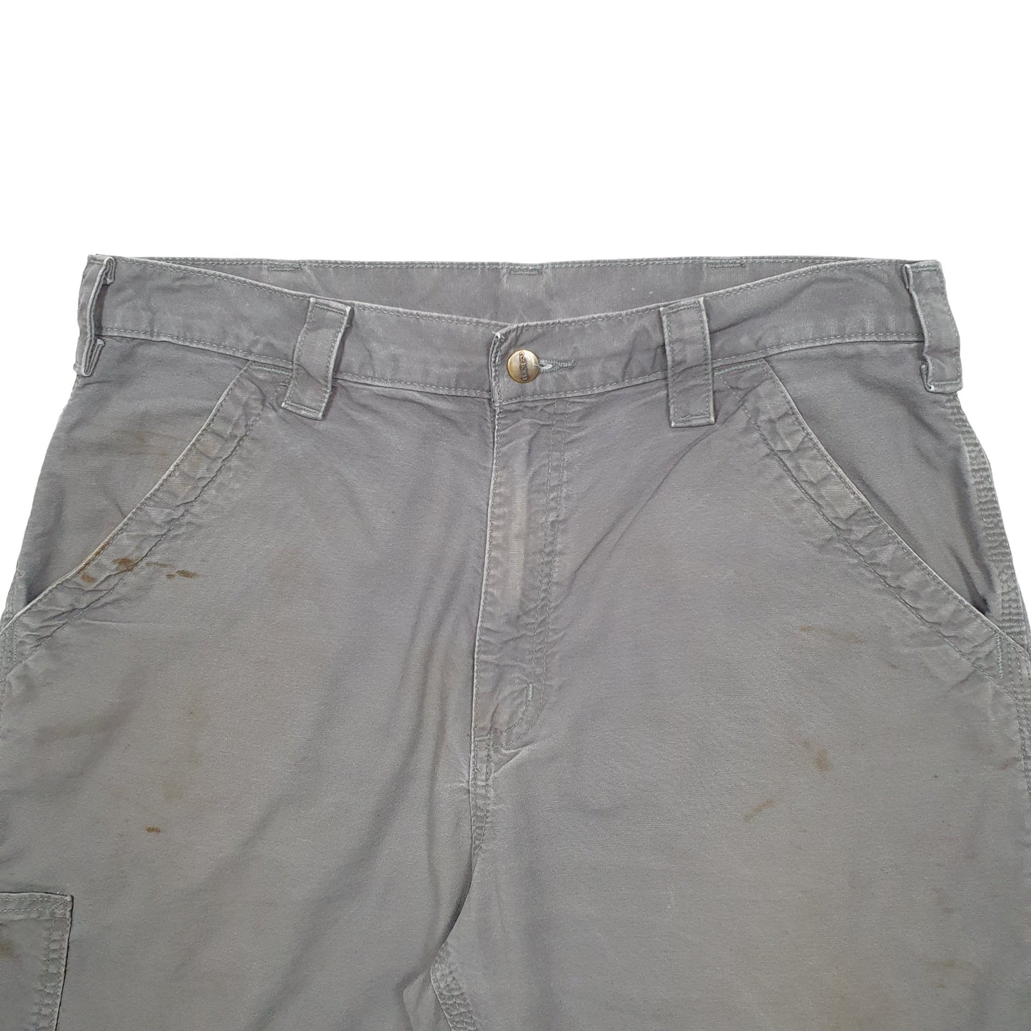 Mens Grey Carhartt Workwear B147 FAT Carpenter Shorts