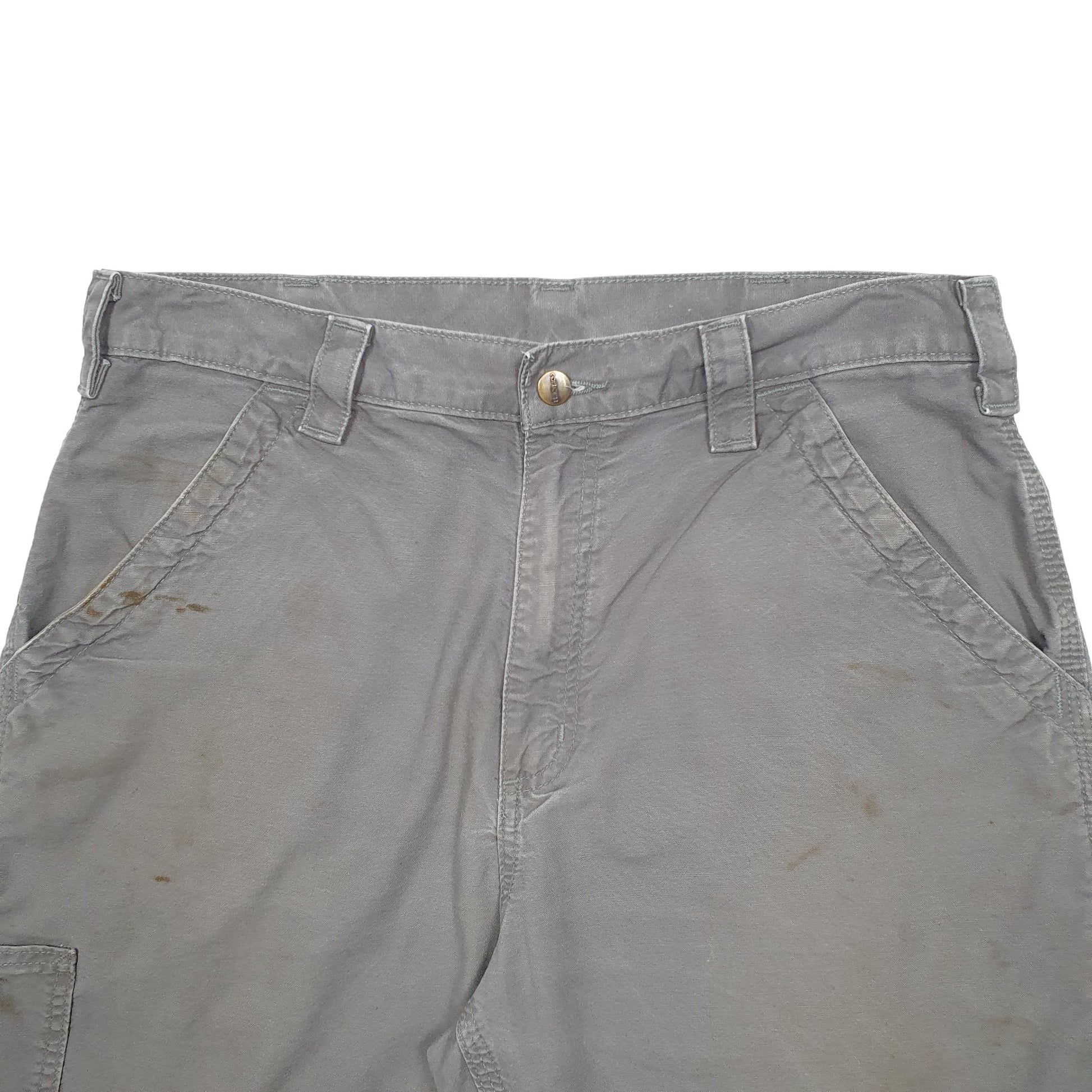 Mens Grey Carhartt Workwear B147 FAT Carpenter Shorts
