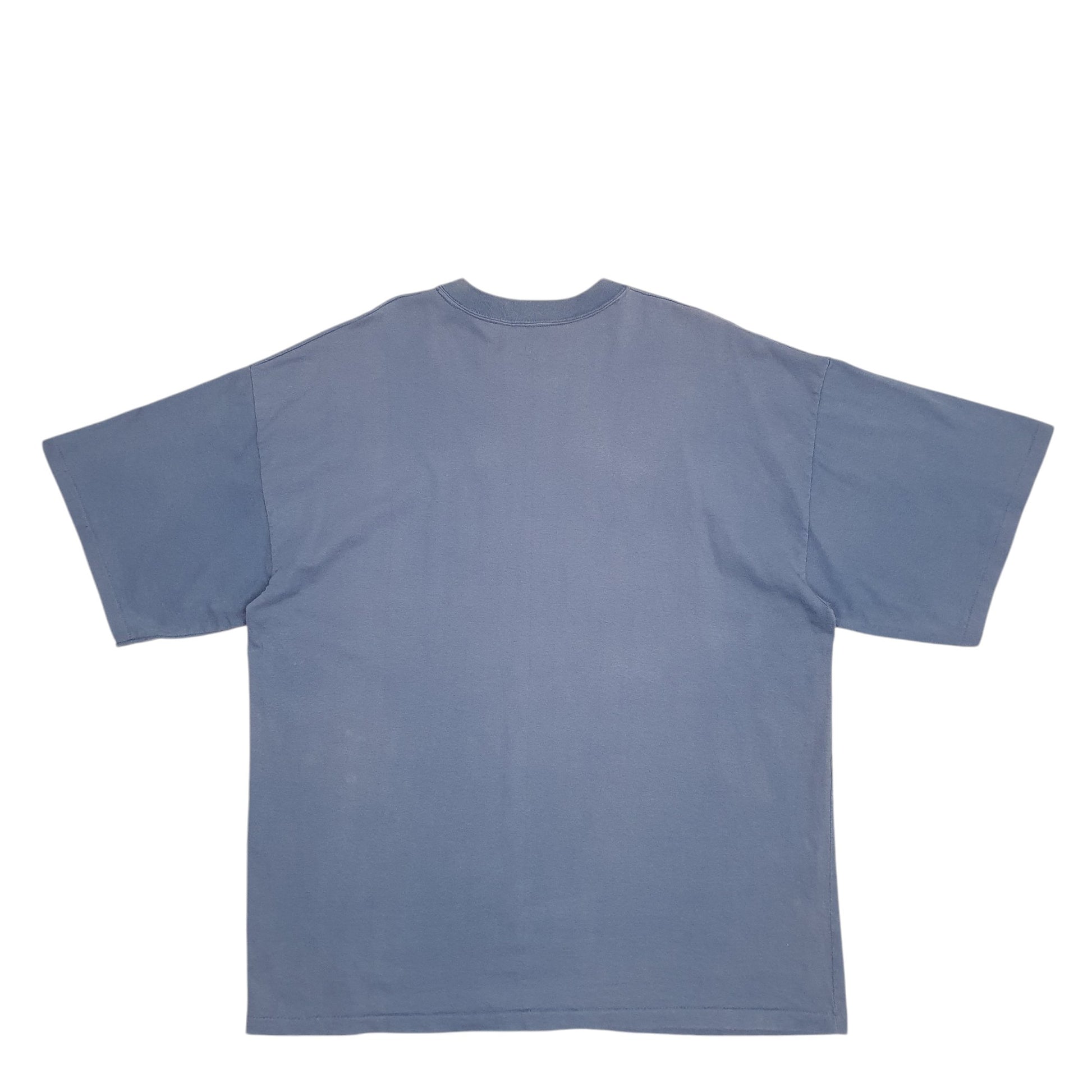 Mens Blue Sturtee Single Stitch Vintage 90sMade In USA Floral Short Sleeve T Shirt