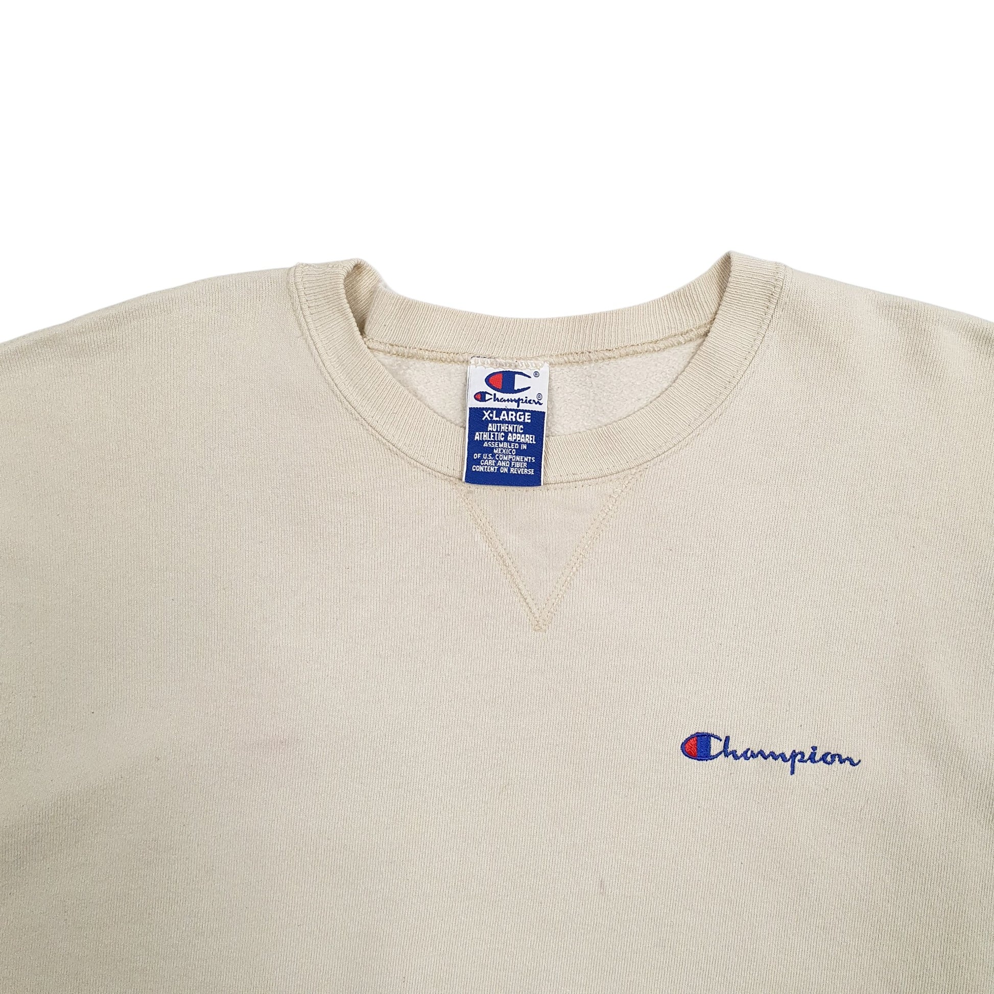 Mens Cream Champion  Crewneck Jumper