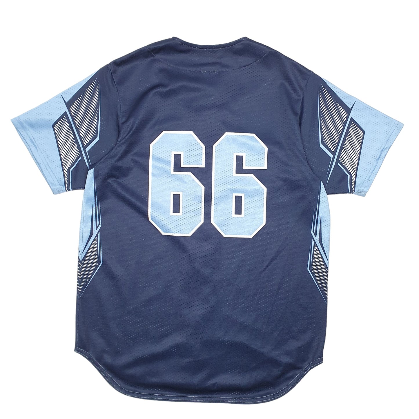 Mens Navy Alleson Athletic Baseball Jersey Bolts USA Short Sleeve T Shirt