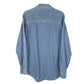 Mens Blue Wrangler Denim Jeans Hero Work Chambray Silver Edition Long Sleeve Shirt