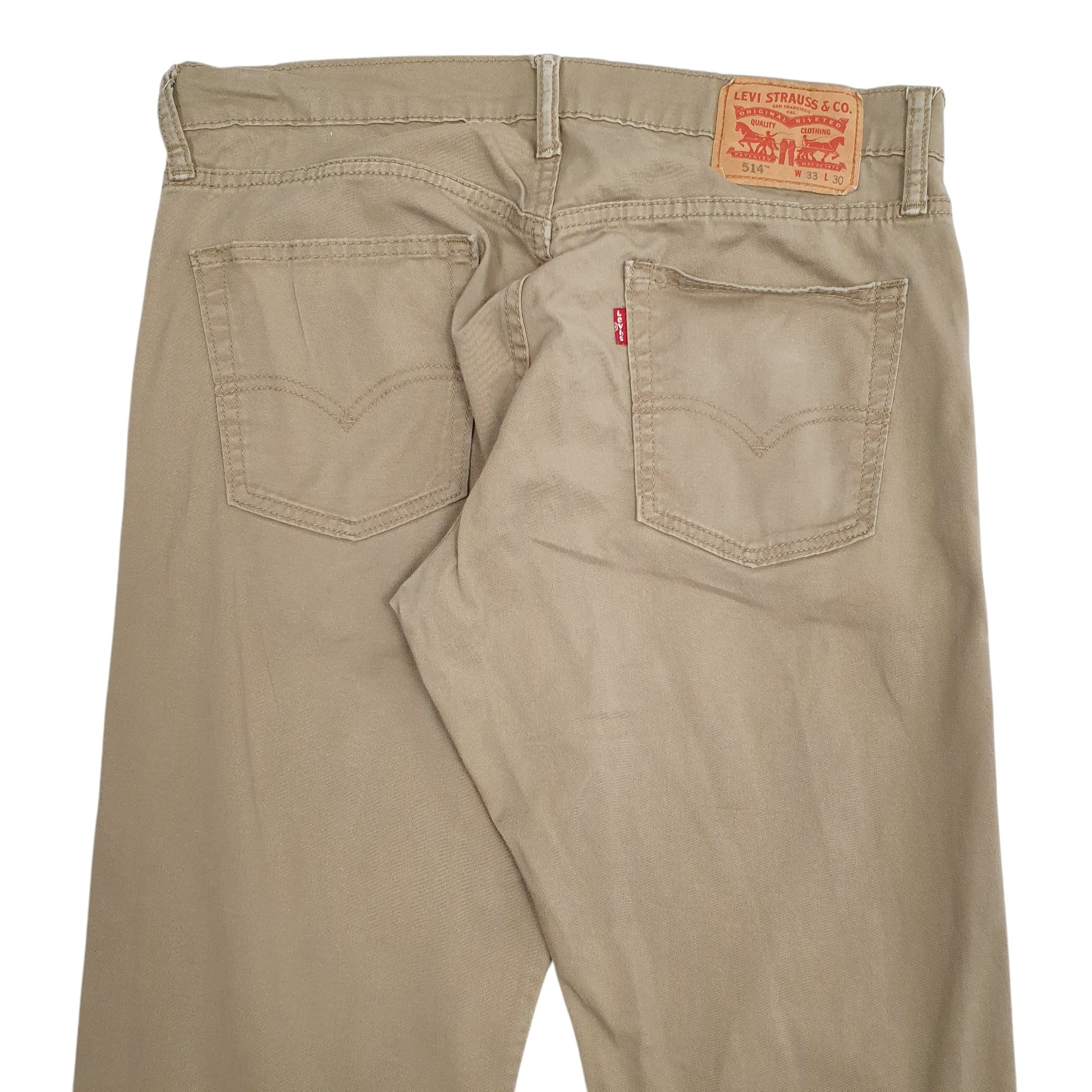 Mens Beige Levis  514 JeansW33 L30