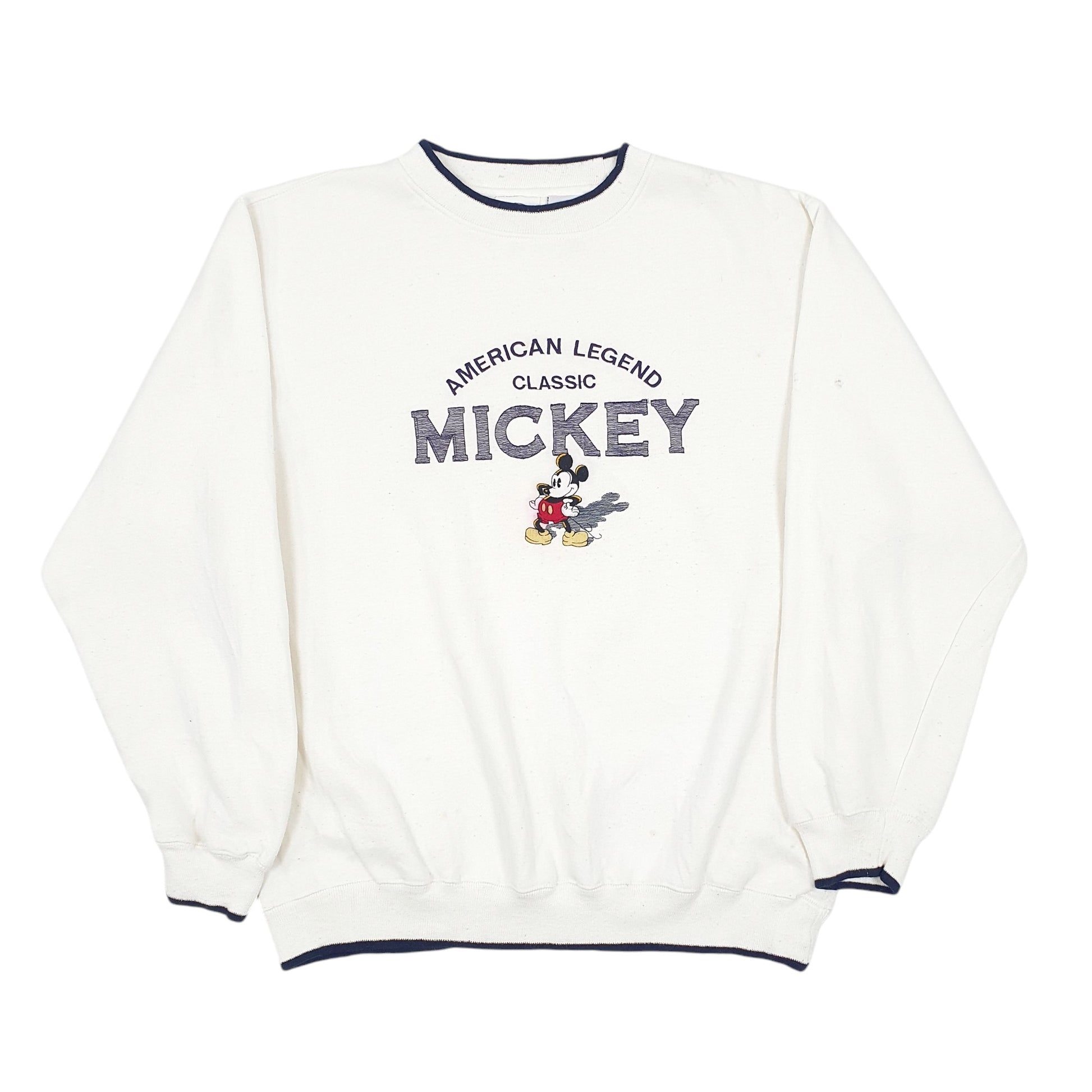 Mens Cream Disney Vintage Spellout Hoodie Jumper