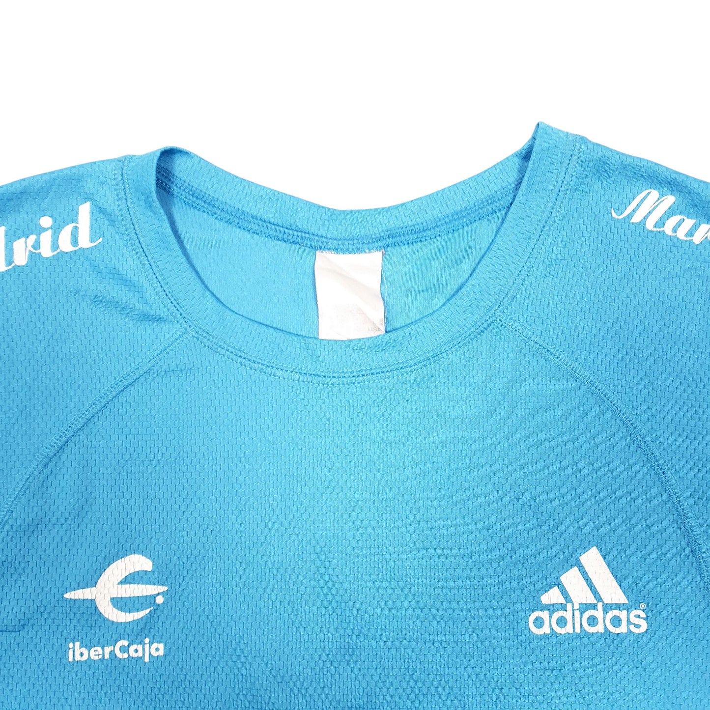 Mens Blue Adidas Madrid Marathon 2010 Active Running Short Sleeve T Shirt