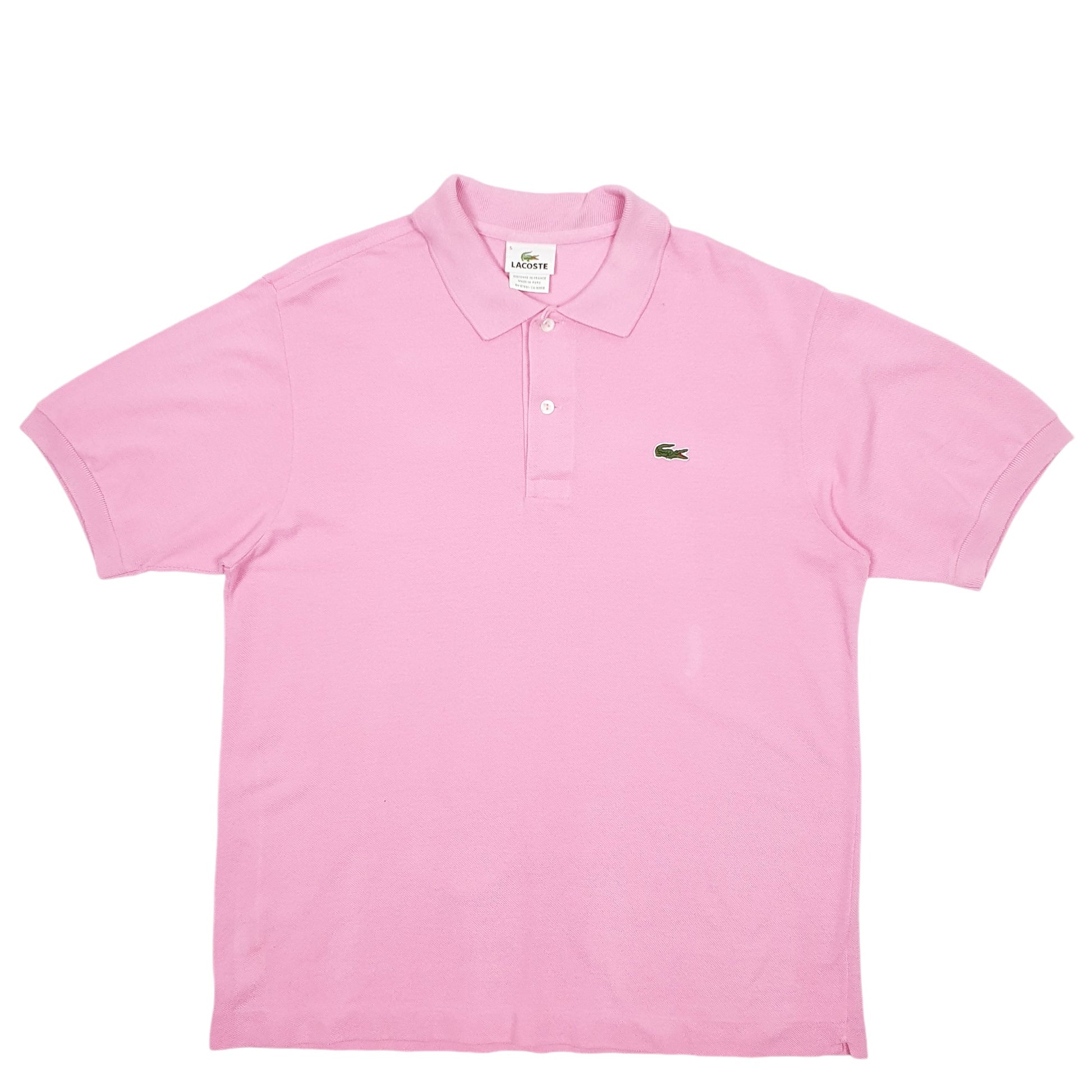 Mens Pink Lacoste  Short Sleeve Polo Shirt