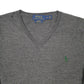 Womens Grey Polo Ralph Lauren  V Neck Jumper