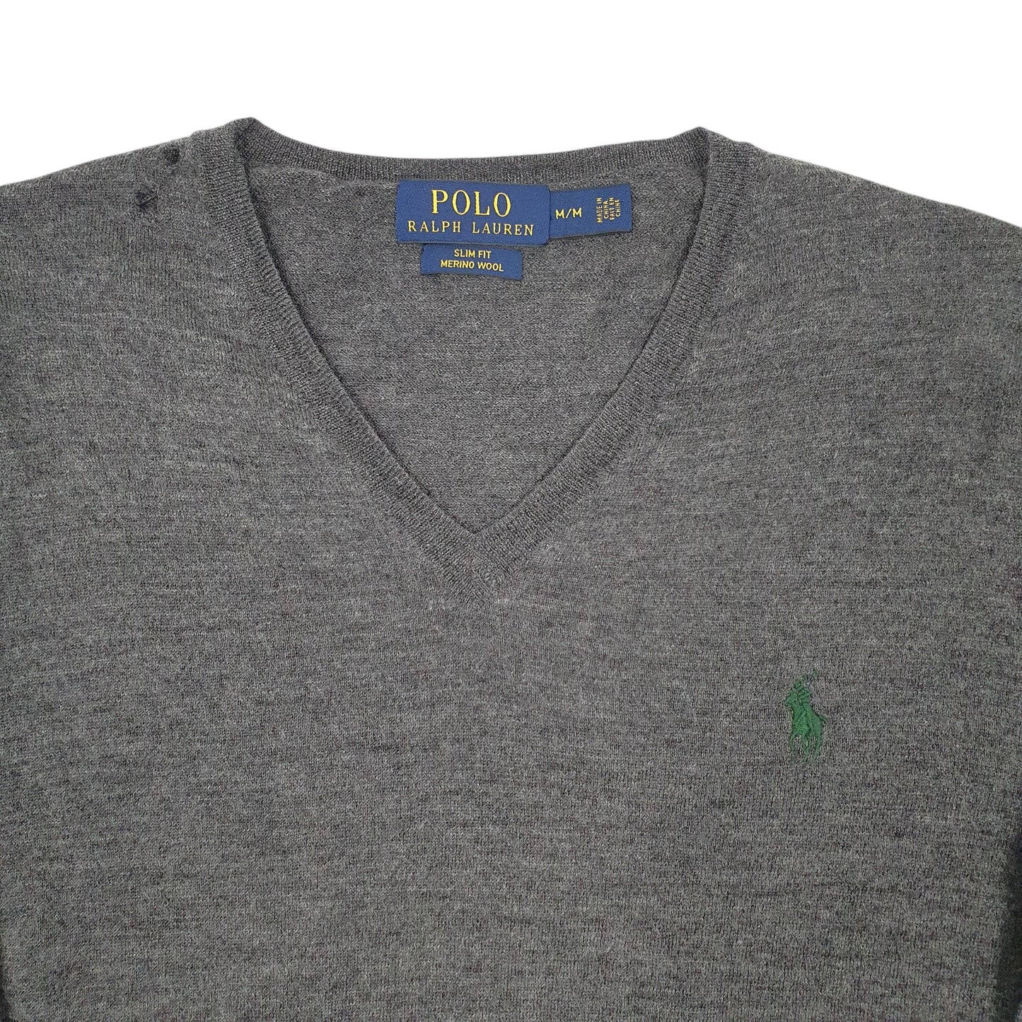 Womens Grey Polo Ralph Lauren  V Neck Jumper