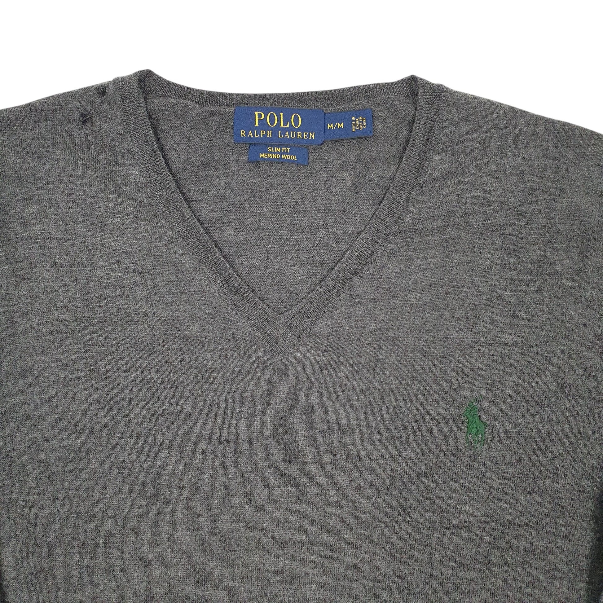 Womens Grey Polo Ralph Lauren  V Neck Jumper