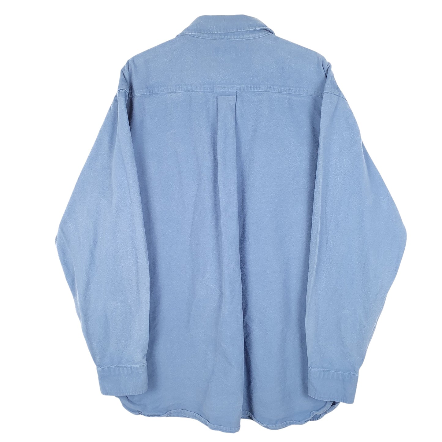 Mens Blue L.L.Bean Chamois Overshirt Shacket Tall Long Sleeve Shirt