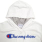 Mens White Champion Spellout Hoodie Jumper