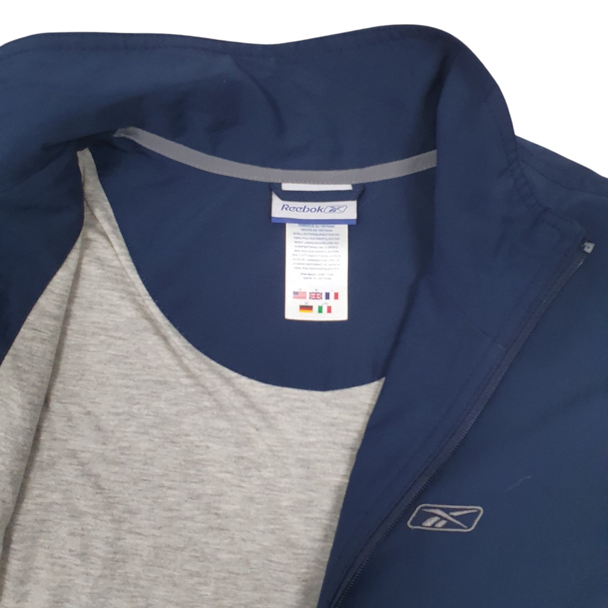 Mens Navy Reebok  Crewneck Coat