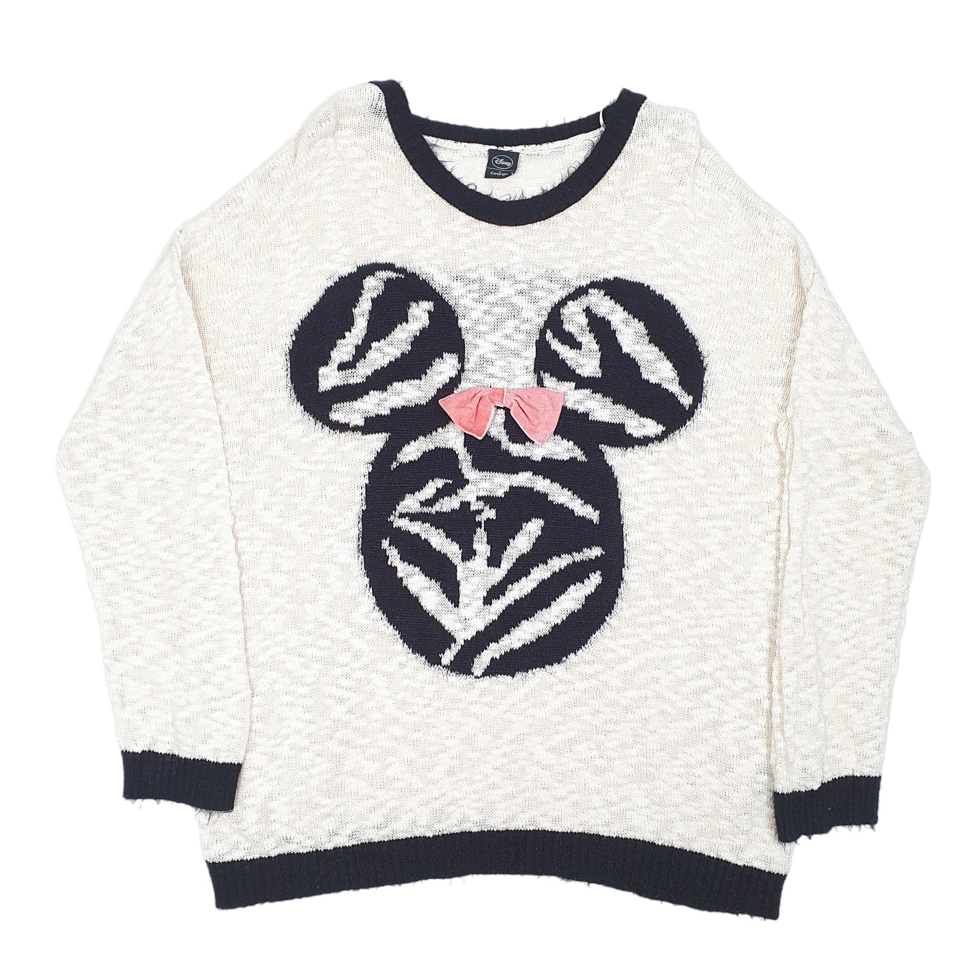 Womens Cream Disney George Minnie Mouse Crewneck Jumper