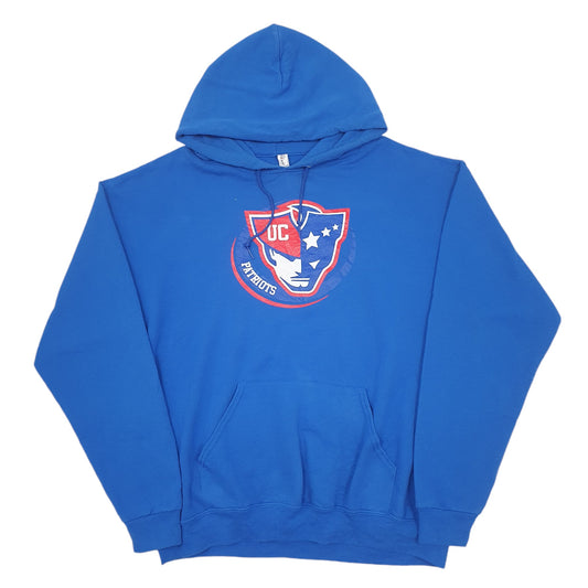 Mens Blue Jerzees UC Patriots Hoodie Jumper