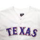 Womens White Majestic MLB Baseball Jersey Texas Rangers Made In USA Short Sleeve T Shirt