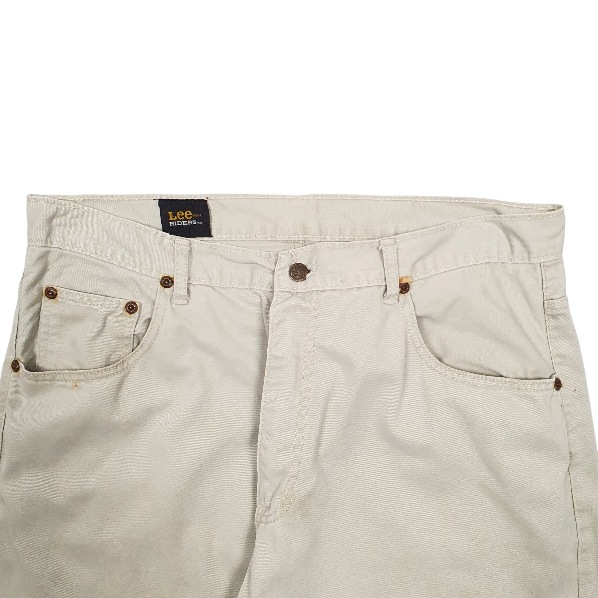 Mens Cream Lee Riders Chino Trousers