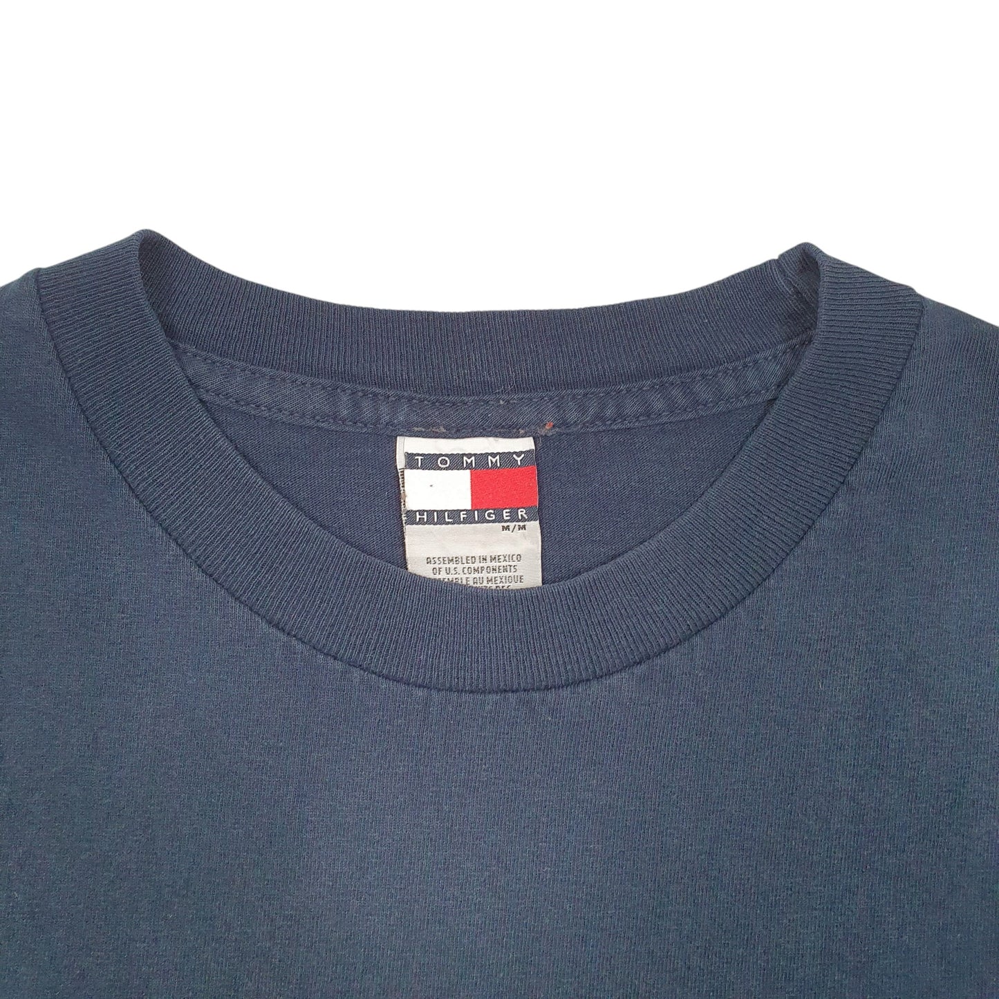 Mens Navy Tommy Hilfiger Spellout Vintage Short Sleeve T Shirt