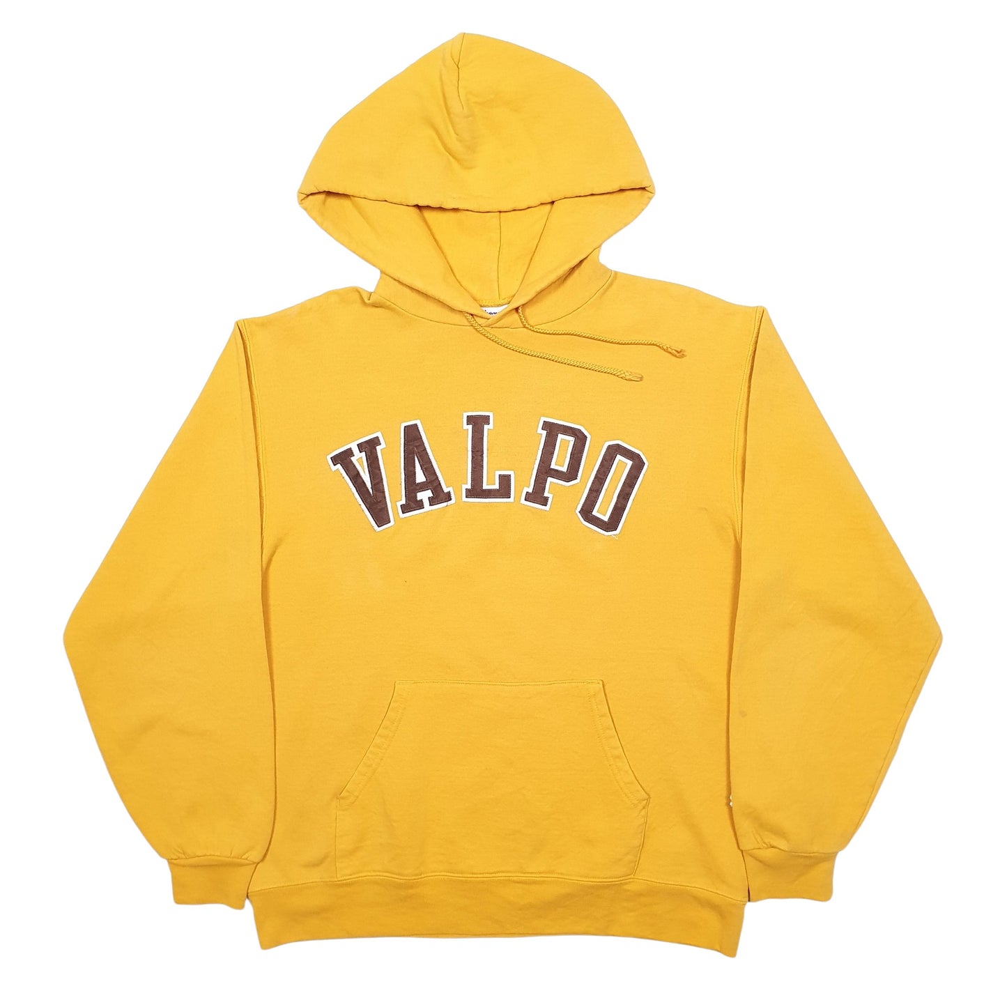 Mens Yellow Champion USA College Valpo Hoodie Jumper
