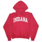Mens Red Champion Indiana Spellout Hoodie Jumper