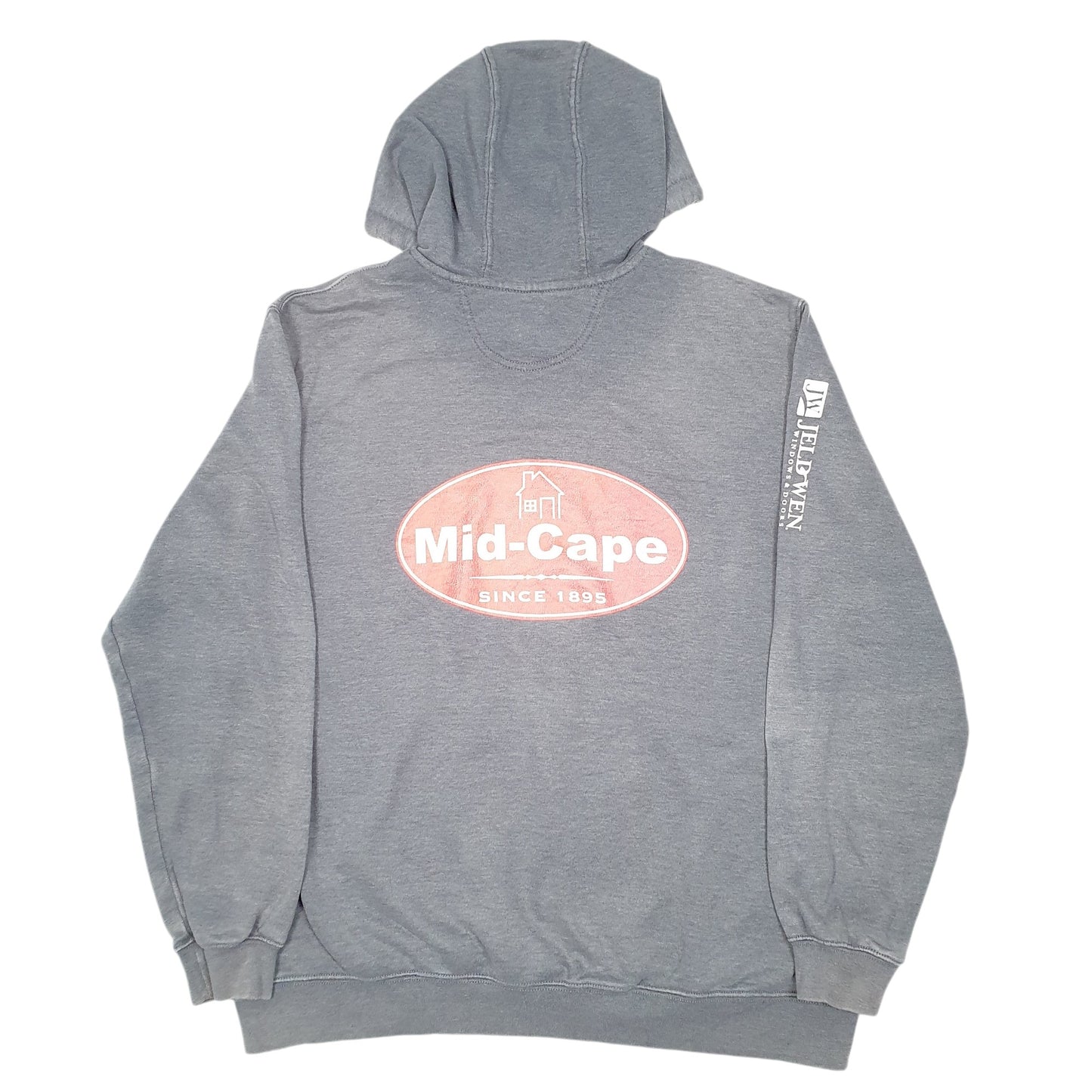 Mens Grey Carhartt Mid Cape Windows & Doors USA Workwear Hoodie Jumper