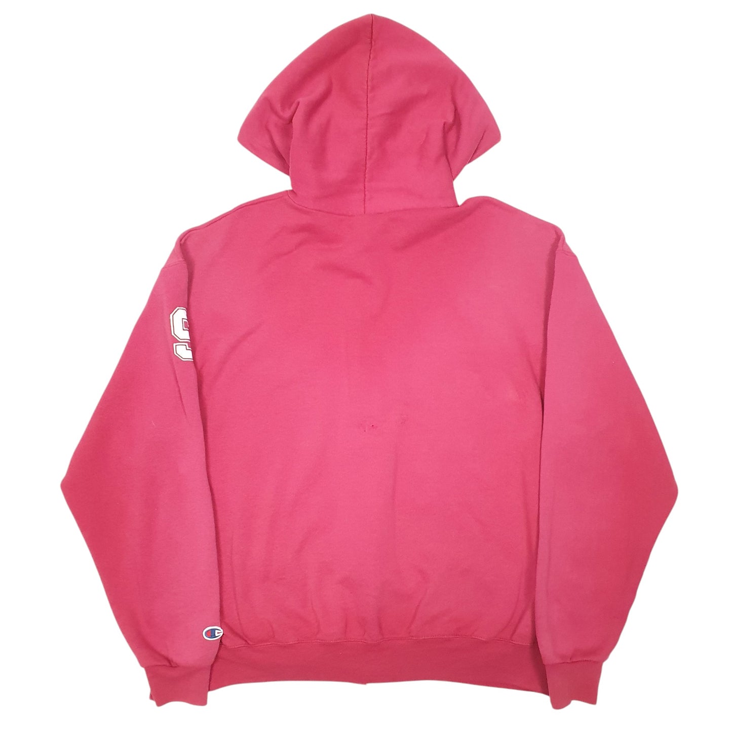 Mens Red Champion Hoodie Stanford College USA Spellout Full Zip Jumper