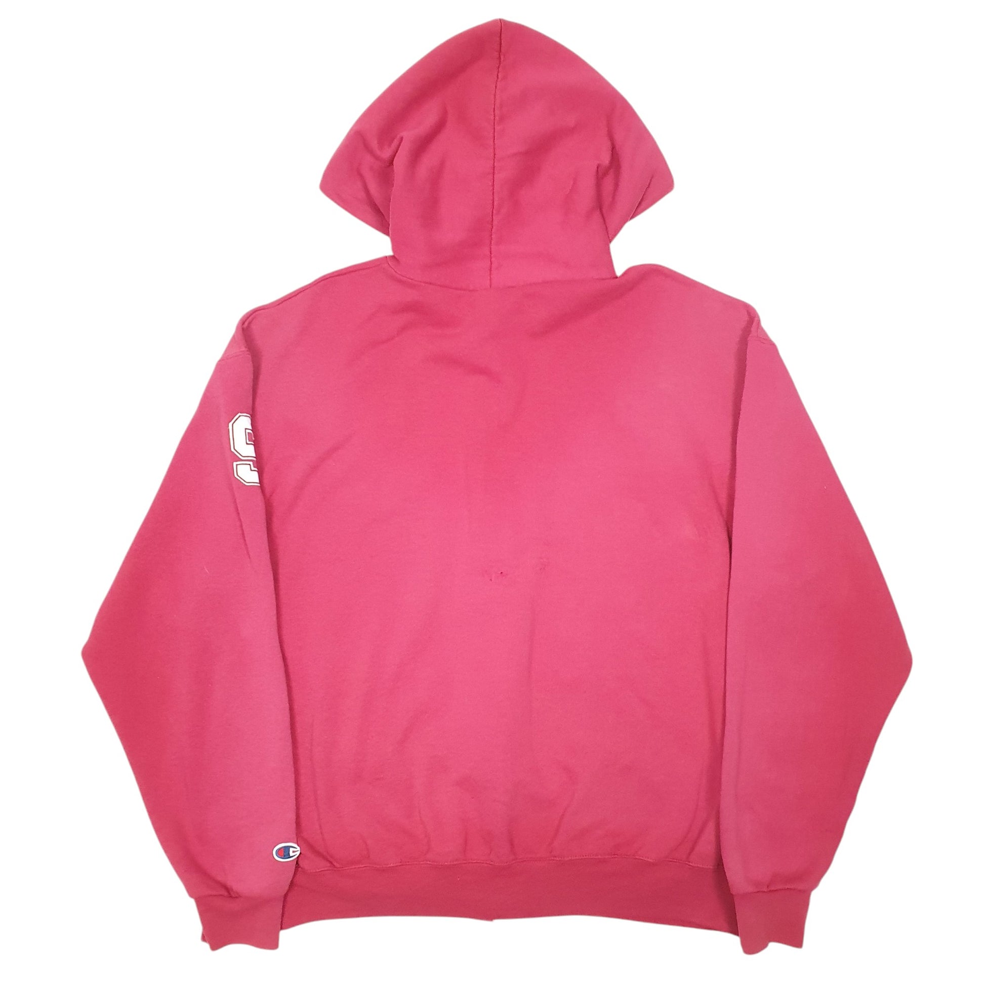 Mens Red Champion Hoodie Stanford College USA Spellout Full Zip Jumper