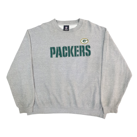 Mens Grey NFL Green Bay Packers Football Crewneck Jumper