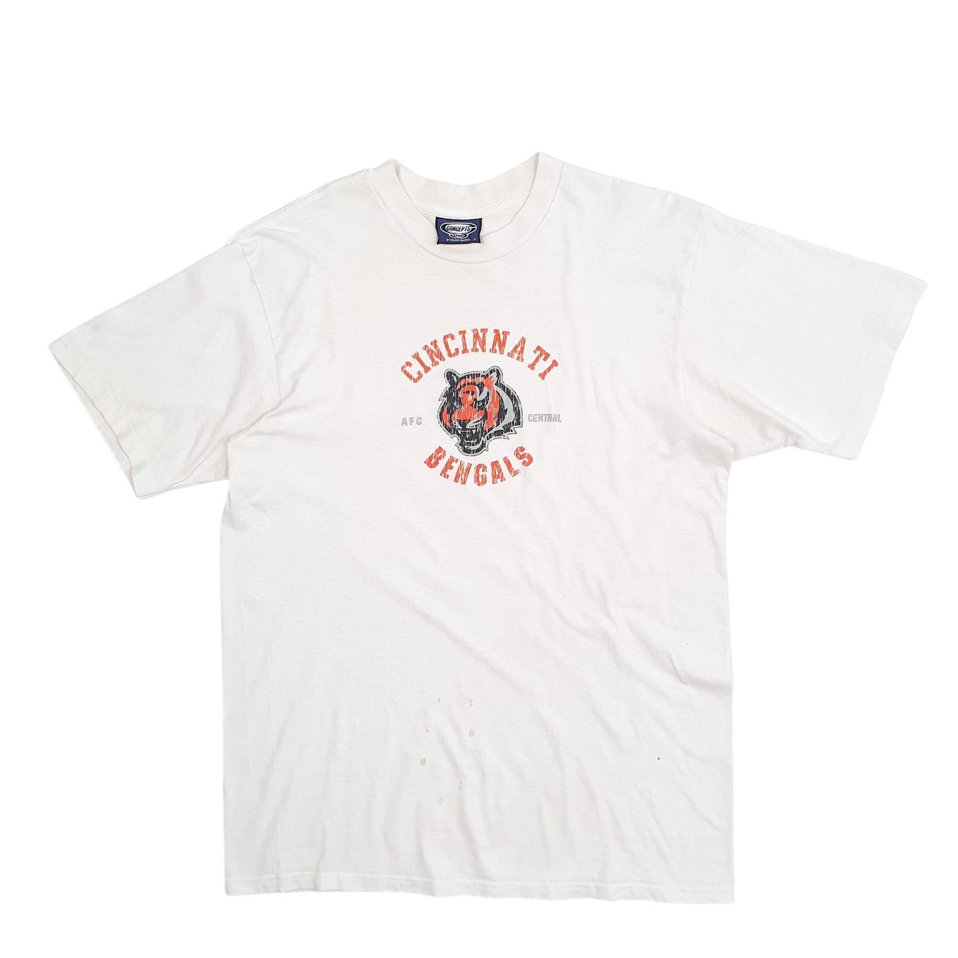 Mens White Concept Sports Cincinnati Bengals Made In Canada Short Sleeve T Shirt