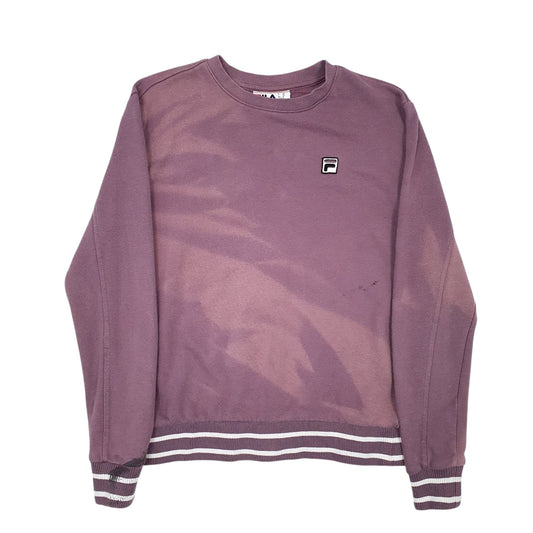 Mens Purple Fila  Crewneck Jumper