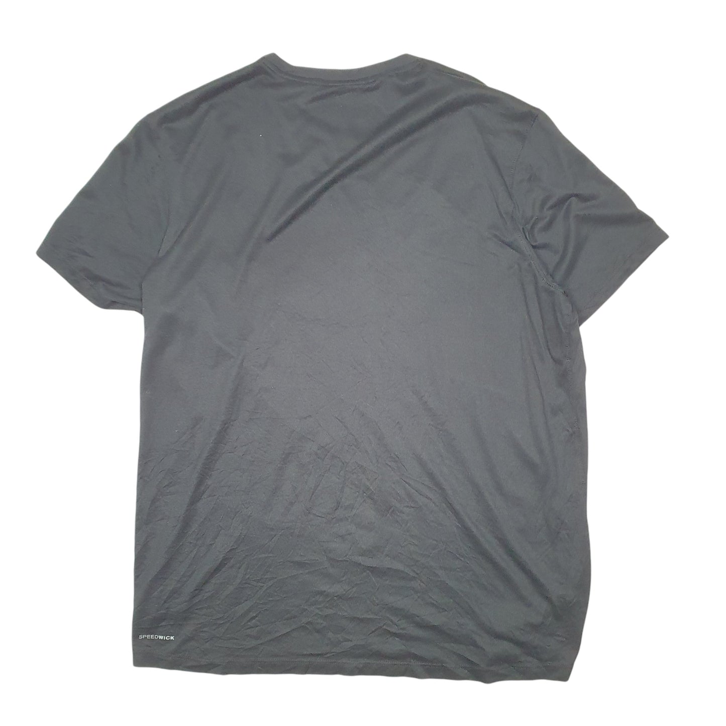 Mens Black Reebok G.O.A.T Spellout Active Short Sleeve T Shirt