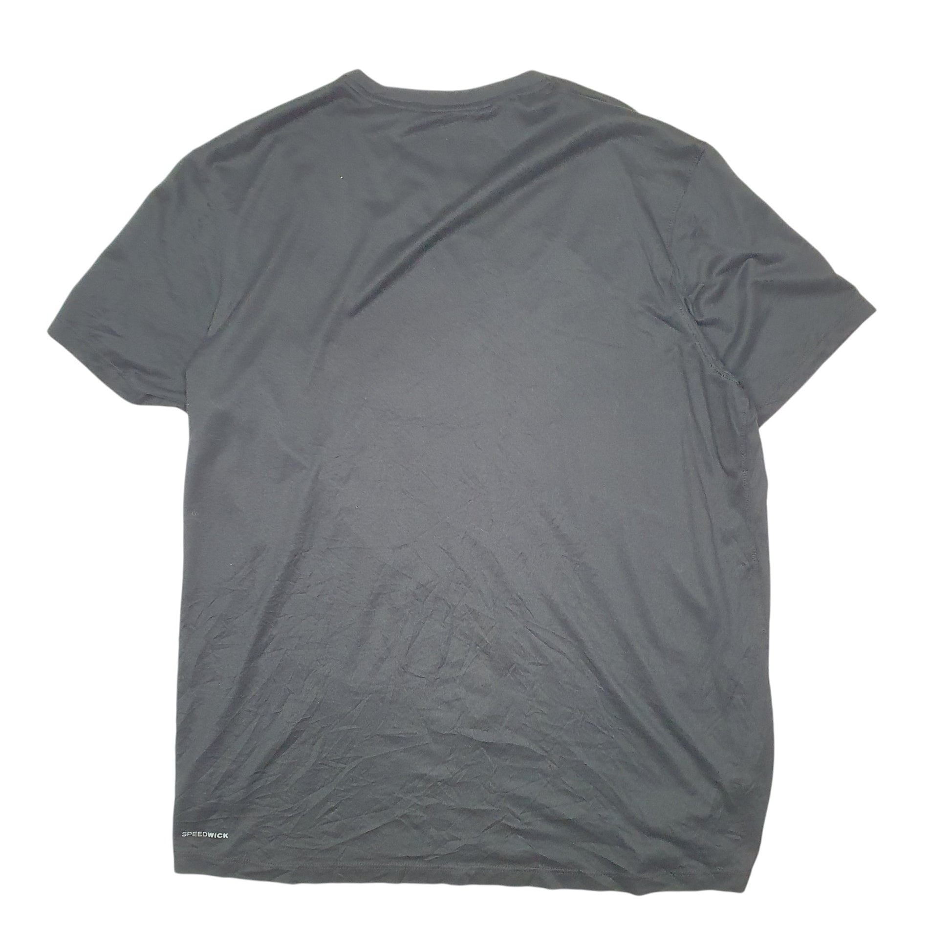 Mens Black Reebok G.O.A.T Spellout Active Short Sleeve T Shirt