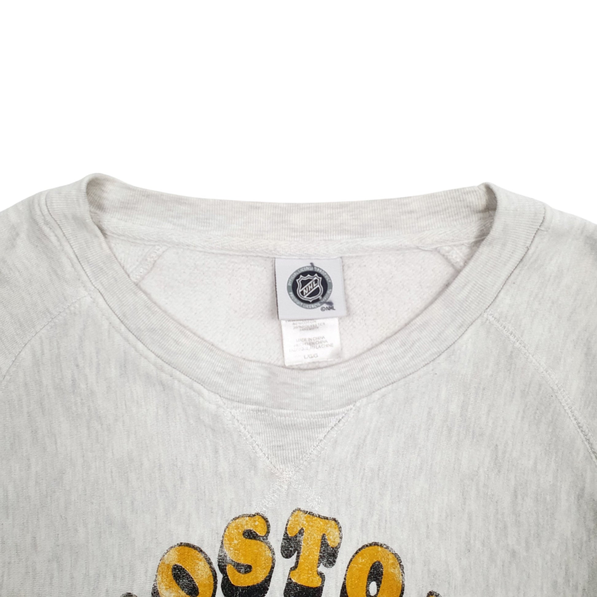 Womens Grey NHL Boston Bruins Crewneck Jumper