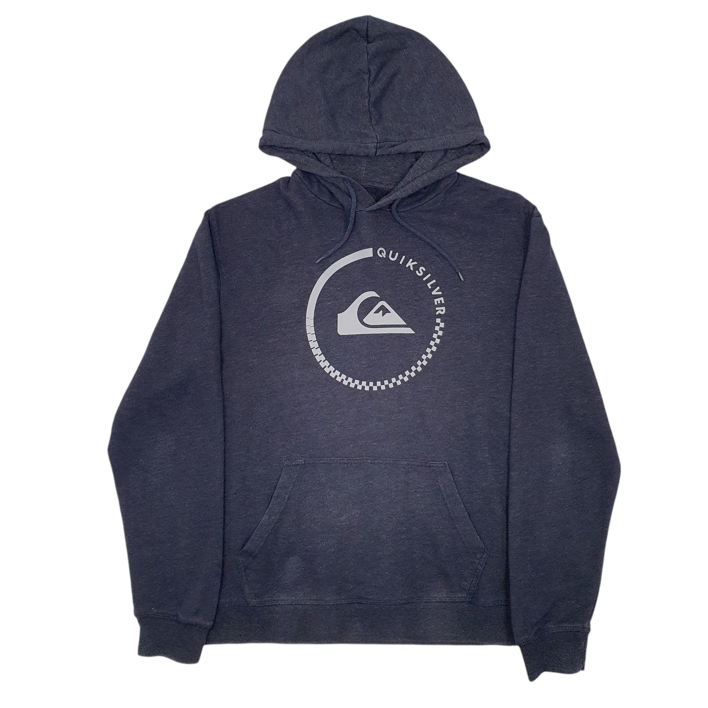 Mens Navy Quicksilver Spellout Hoodie Jumper