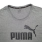 Mens Grey Puma Spellout Short Sleeve T Shirt
