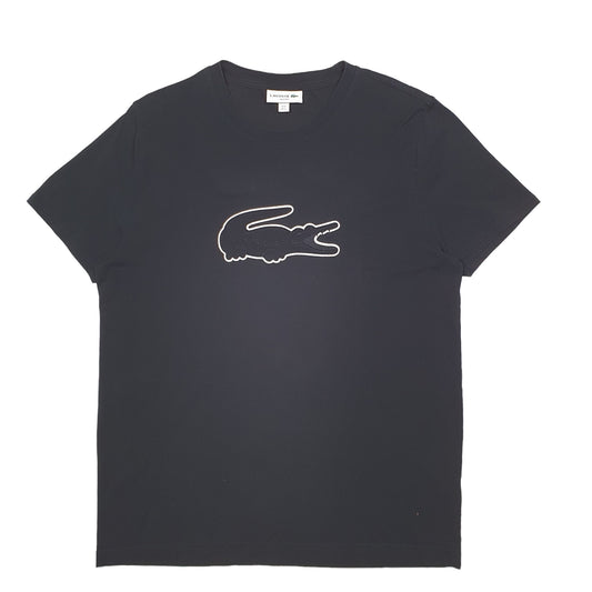 Mens Black Lacoste  Short Sleeve T Shirt