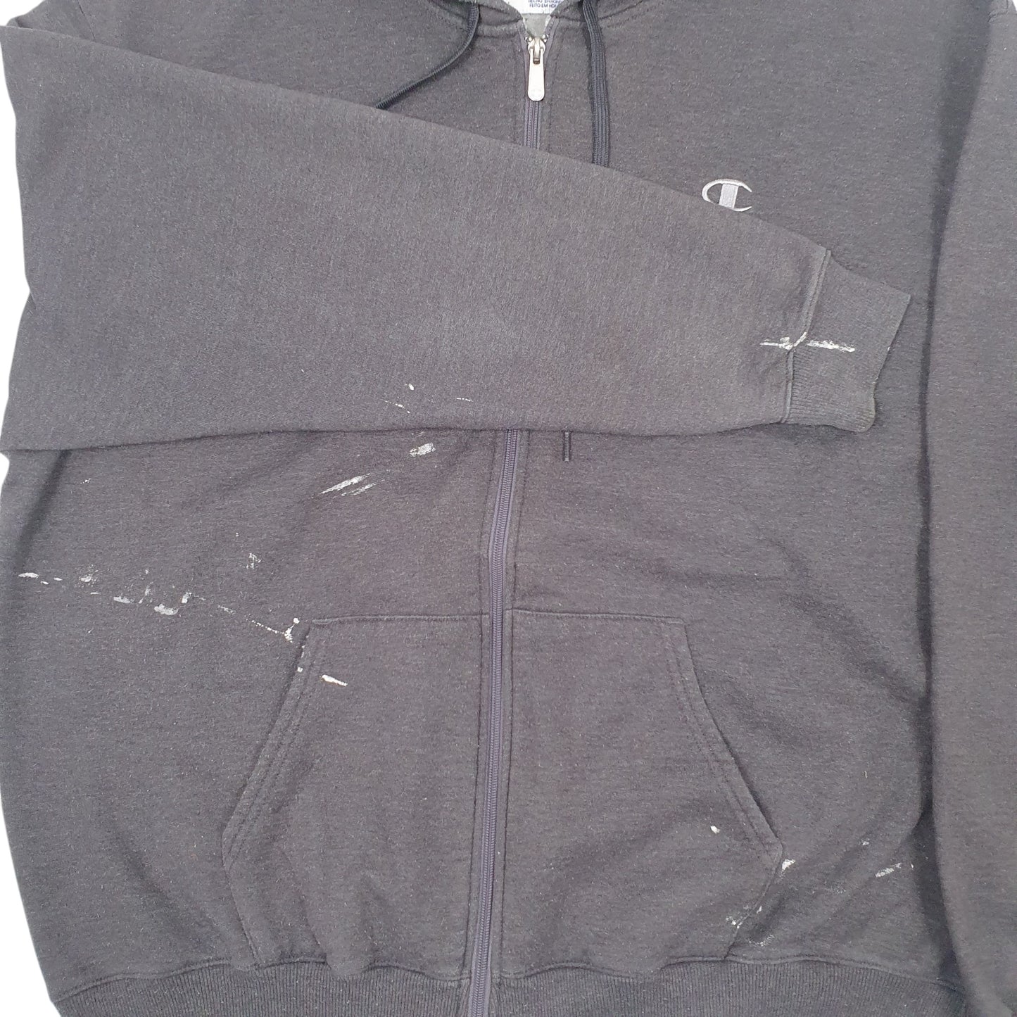 Mens Grey Champion  Full Zip Jumper