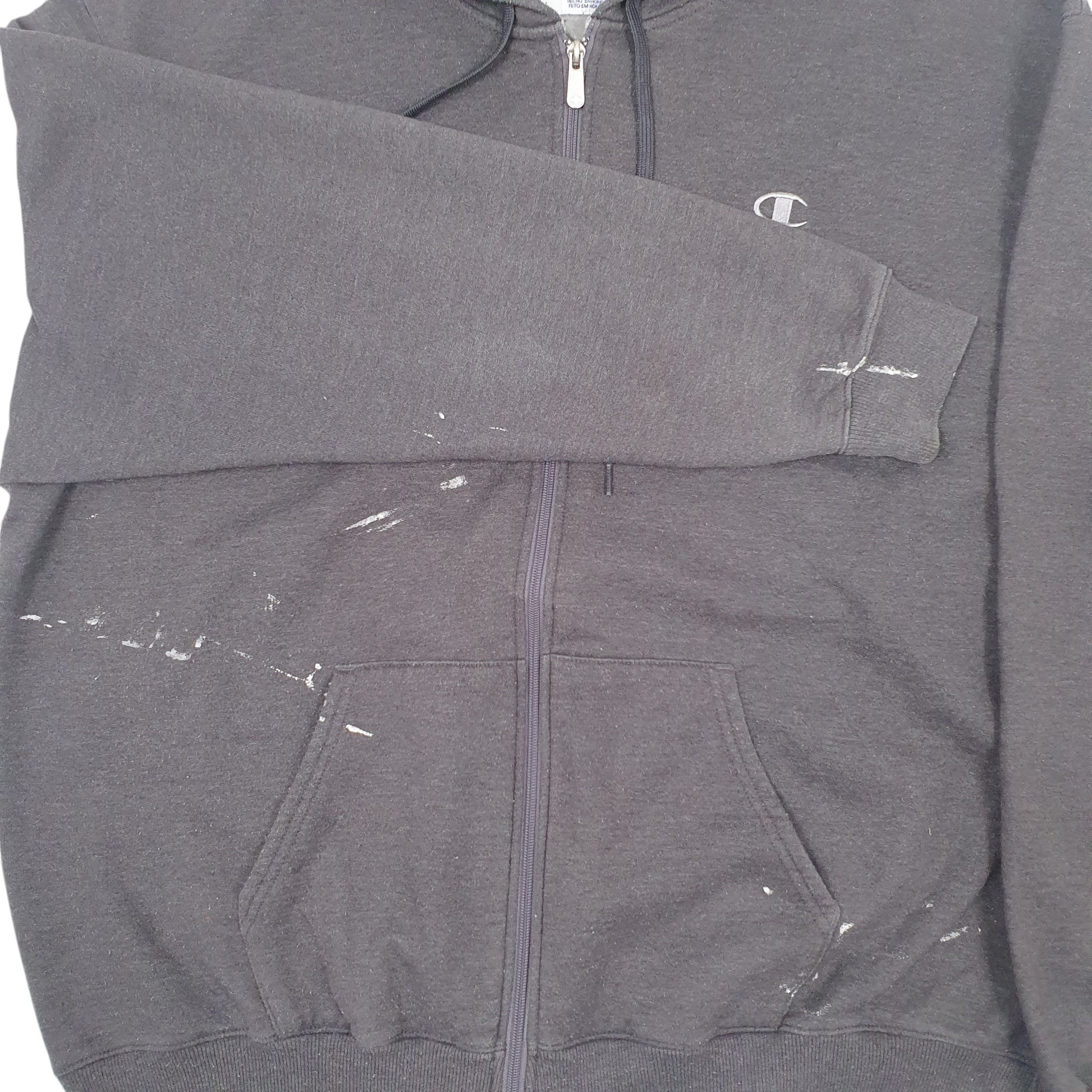 Mens Grey Champion  Full Zip Jumper