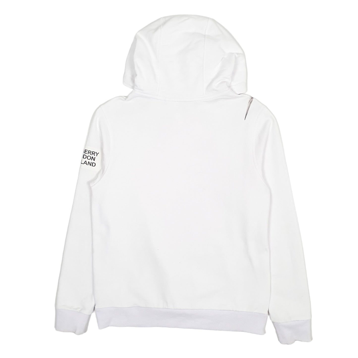 Mens White Burberry Unicorn Hoodie Jumper