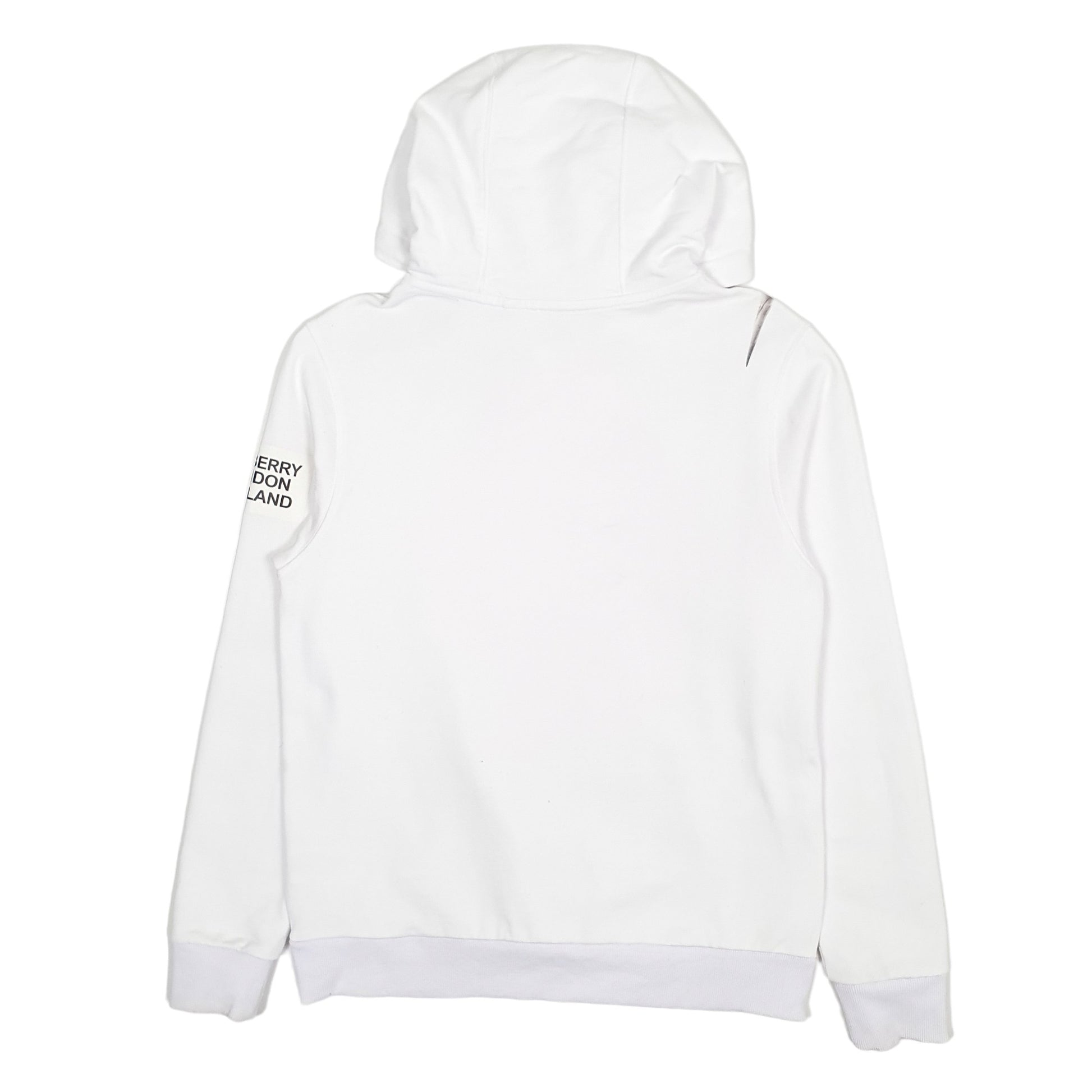 Mens White Burberry Unicorn Hoodie Jumper